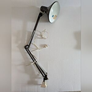 Mid Century Distressed Industrial Task Desk Lamp. Spring Loaded.